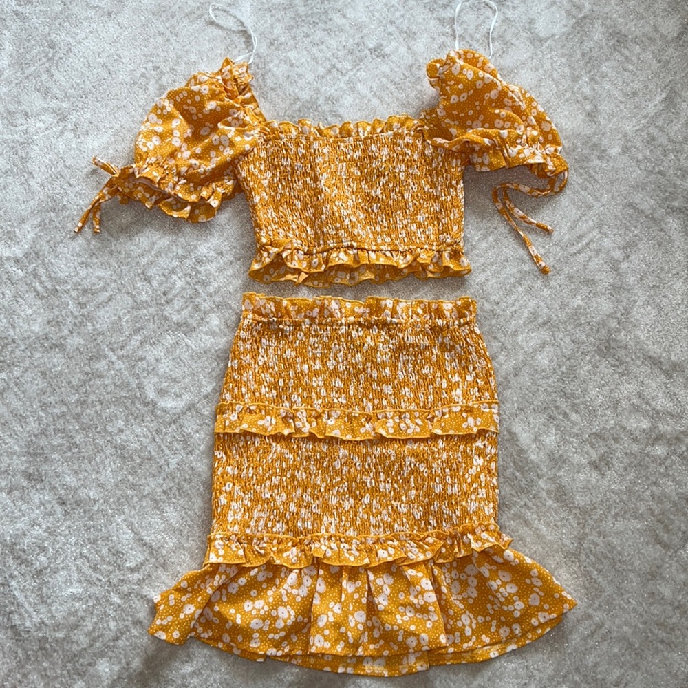 Princess Polly skirt and crop top set